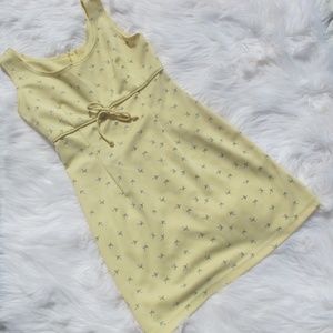 Vintage Yellow floral mini dress